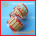 Polyolefin heat shrinkable yellow cable markers